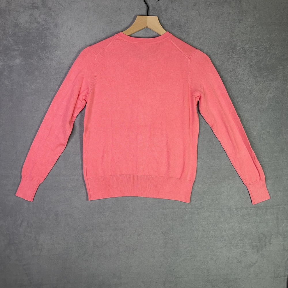 Charter Club Cardigan Preppy Coquette Soft Girl Coral Pink Crewneck Petite Small - Picture 2 of 7
